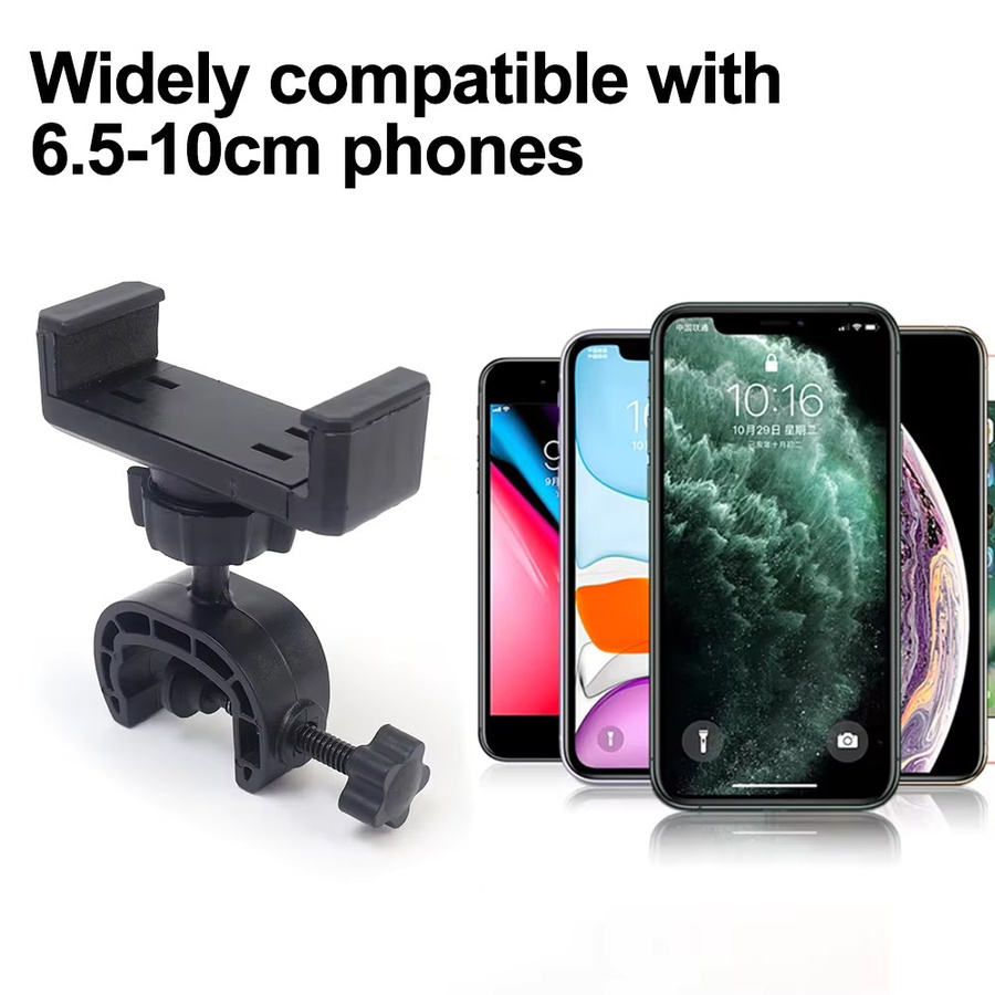Multifunktionaler Telefonhalter-Clip in Schwarz als universelles Stativ-Kugelkopf-Ersatzzubehör für Live-Streaming und Ringlichter - Bild 5
