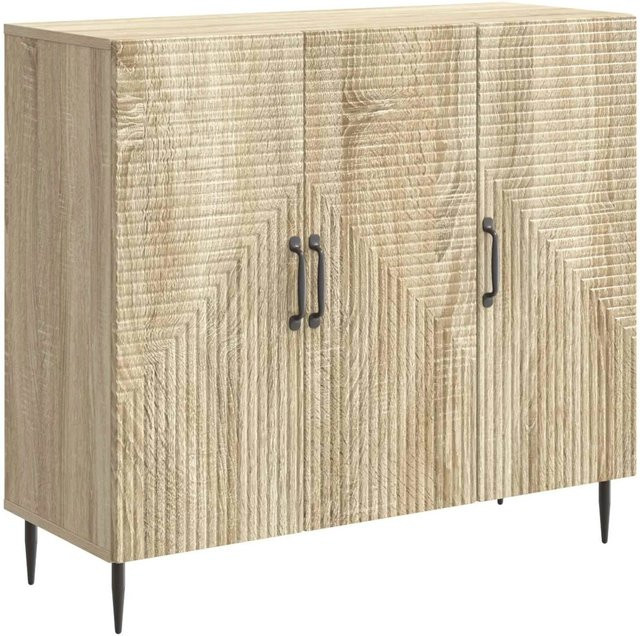 vidaXL Sideboard Sonoma-Eiche Modern B/T/H: 89 x 34,5 x 80 cm - Bild 1