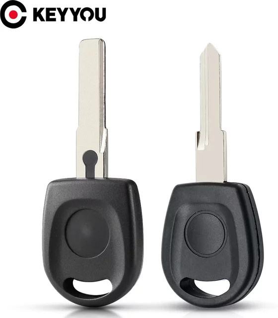Keyyou 5er Set Auto Transponder Schlüssel Remote Fob mit ID48 Chip für VW Polo Bora B5 Passat Skoda Sitz Caddy Lupo Sharan Transporter in Schwarz - Bild 1