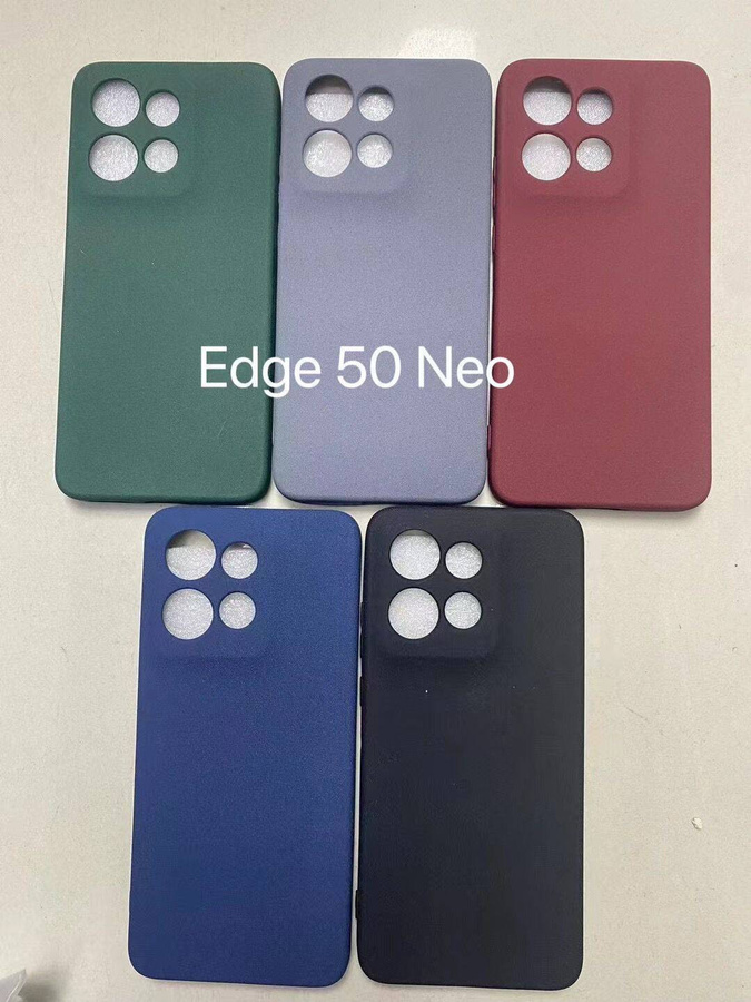Motorola Moto Edge 60 Neo Ultra Dünne Matte Sandstein Silikon TPU Hülle mit Kameraschutz in Grau - Bild 2