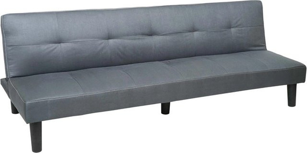 MCW 3er-Sofa G11 Schlafsofa mit Schlaffunktion in Grau aus Stoff und Kunstleder, Breite: 195 cm
