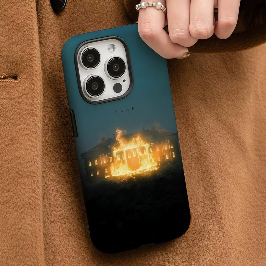 FEAR N-NF Rapper Handyhülle für iPhone 17 16 15 14 13 12 Pro Max Plus, glänzende HD-Doppelschicht-Flüssigkeitshartschale in Weiß - Bild 3