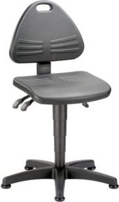Bimos Arbeitsstuhl Isitec mit Gleiter und PU-Schaum in Schwarz - Bild 1