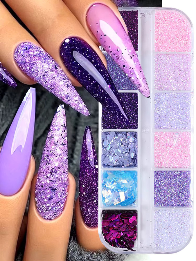 SWEET TREND Nagelzubehör, Lila Rosa, Glitzer Holografisch, Glänzend - Bild 6