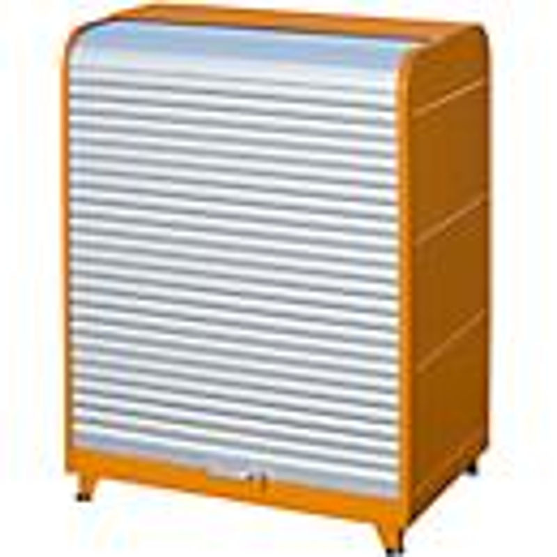 Bauer Südlohn Gefahrstoff-Rollladenschrank RSG-1 aus Stahl, Farbe: Orange, B/T/H: 87,0 x 52,0 x 161,0 cm - Bild 4