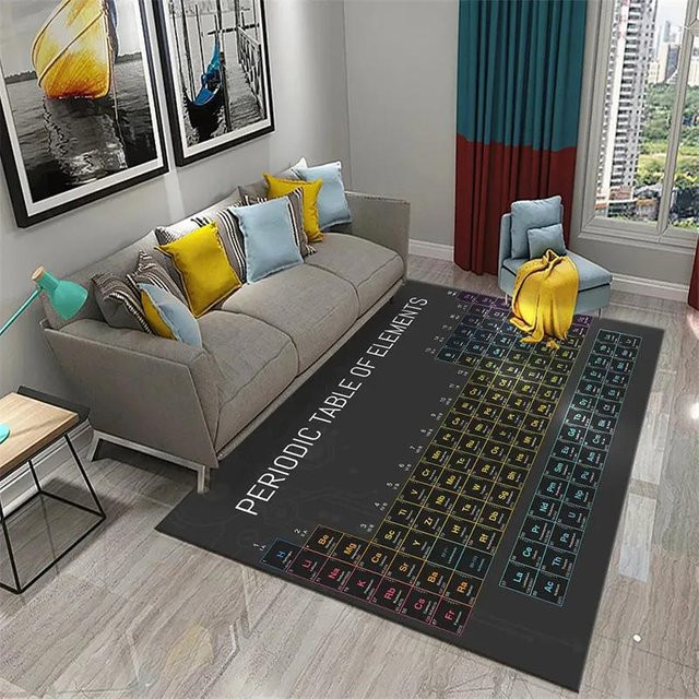 Karpetti 3D Periodensystem der Elemente Teppich, rutschfeste Lernmatte aus Polyester, Mehrfarbig, B/T: 120 x 100 cm - Bild 1