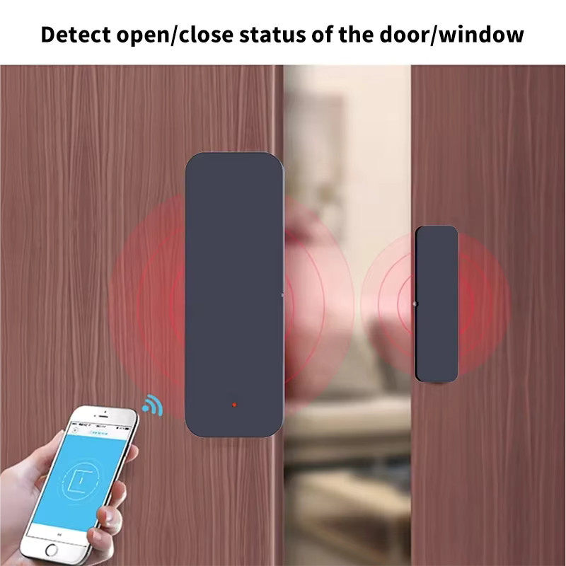 Tuya ZigBee Wifi Tür- und Fenstersensor in Schwarz für Smart Life, kompatibel mit Alexa und Google Home - Bild 3