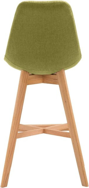 DELUKE Barhocker DUMIR Barstuhl mit Lehne aus Stoff in Grün, B/T/H: 48 x 56 x 112 cm - Bild 1