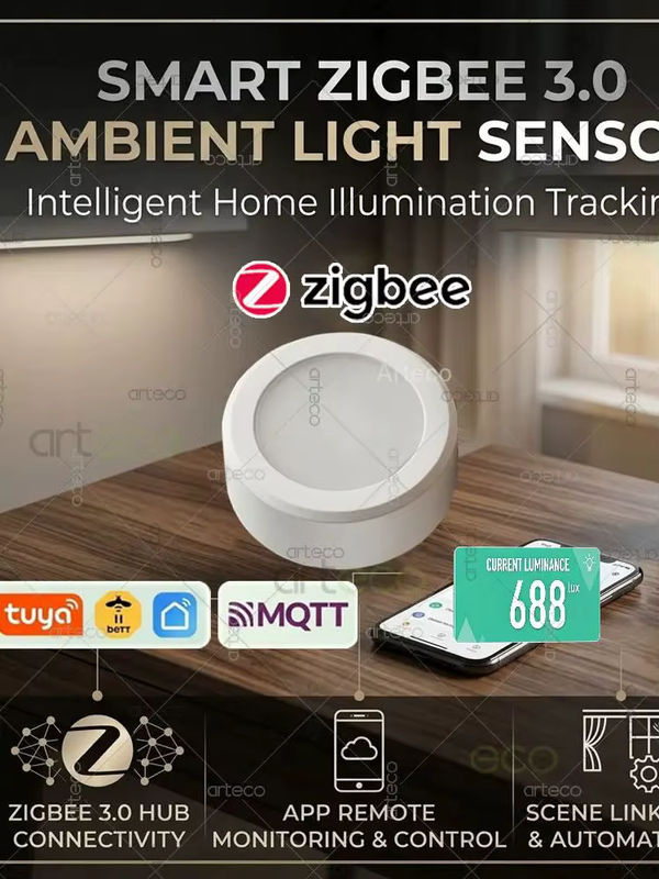 Forubest Zigbee Lichtsensor zur Helligkeits- und Lichtintensitätserkennung in Weiß für Tuya Home Assistant und 2MQTT - Bild 6