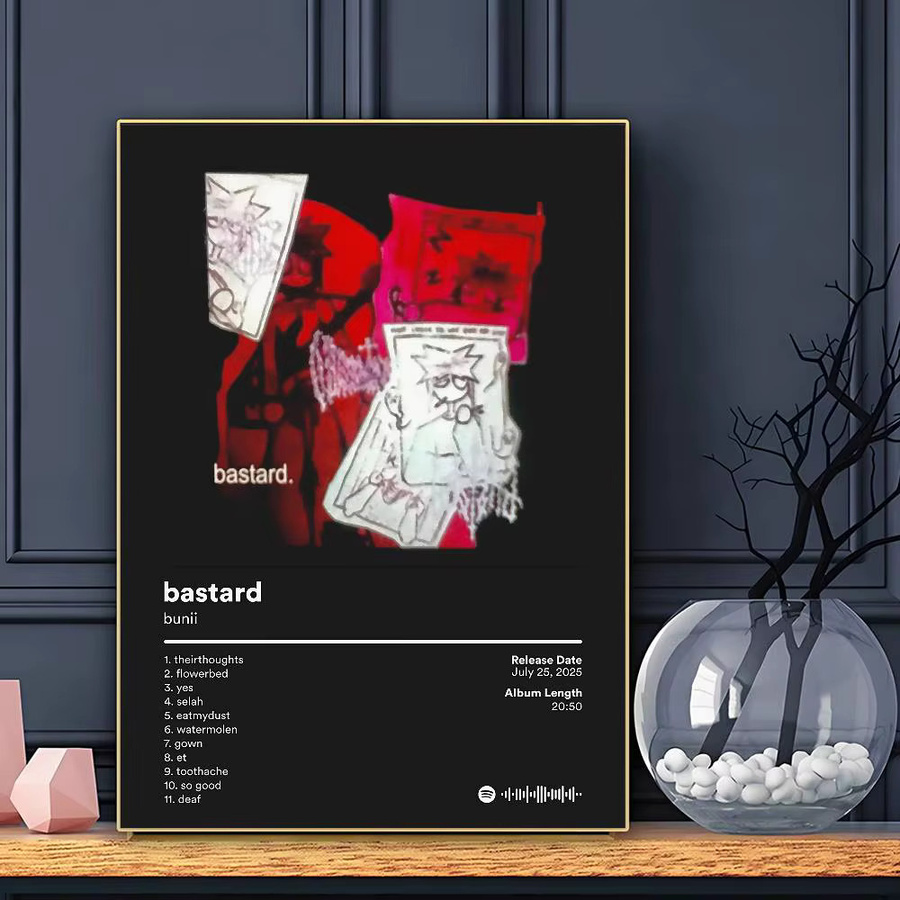 Bunii Musikalbum-Poster als moderne Wanddekoration aus Papier, wasserfestes HD-Kunstposter für dein Zuhause oder die Bar - Bild 2