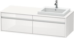 Duravit Waschtischunterschrank Ketho in Weiß Hochglanz, B/T/H: 140 x 55 x 42,6 cm - Bild 1