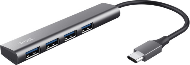 Halyx 4-Port USB-C Hub mit USB-C und USB-A Anschlüssen in Grau - Bild 1