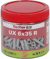 Fischer Universaldübel UX aus Nylon in Grün, Durchmesser: 6 mm, Länge: 35 mm - Bild 1