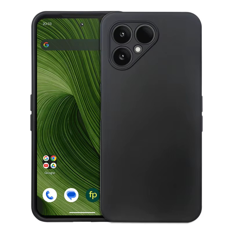 MERCIVERRE Stoßfeste TPU Silikon Schutzhülle für Fairphone 6 in Schwarz oder Weiß mit matter Frosted-Oberfläche - Bild 1