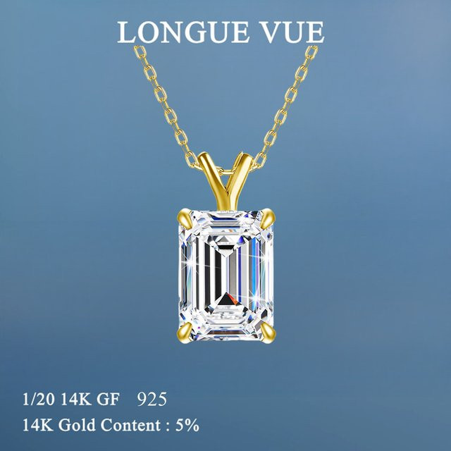 LONGUE VUE Anhänger Halskette, 585 Gold, Diamant, Damen - Bild 1