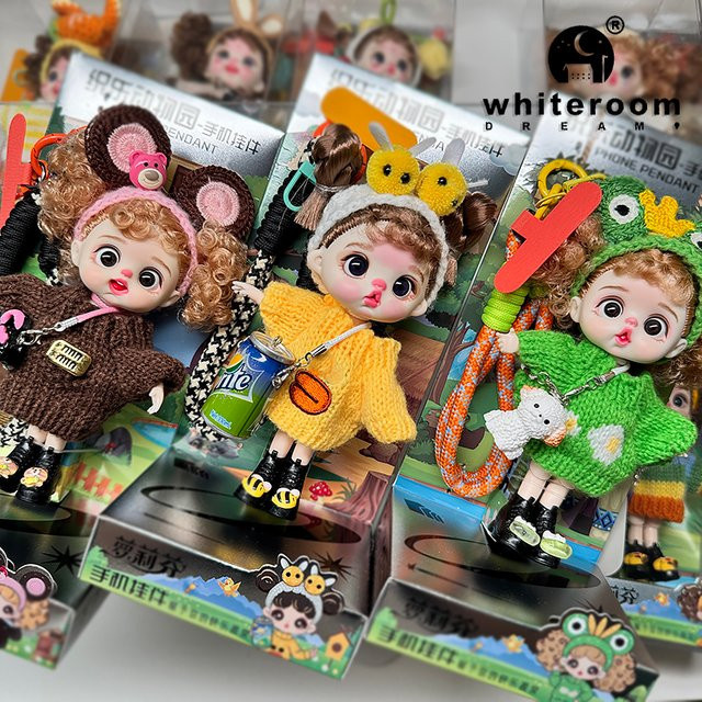 Handgemachter Häkel-Pullover aus Wolle als Zubehör für Mini BJD und OB11 Puppen, Mehrfarbig - Bild 1