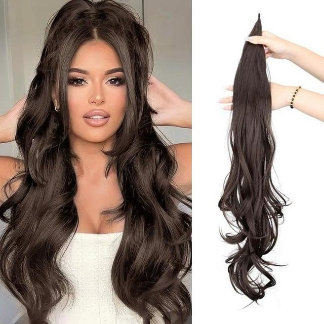 KISANOF HAIR Haarteil Pferdeschwanz-Verlängerung, Wellige Locken, Grau, Damen - Bild 1