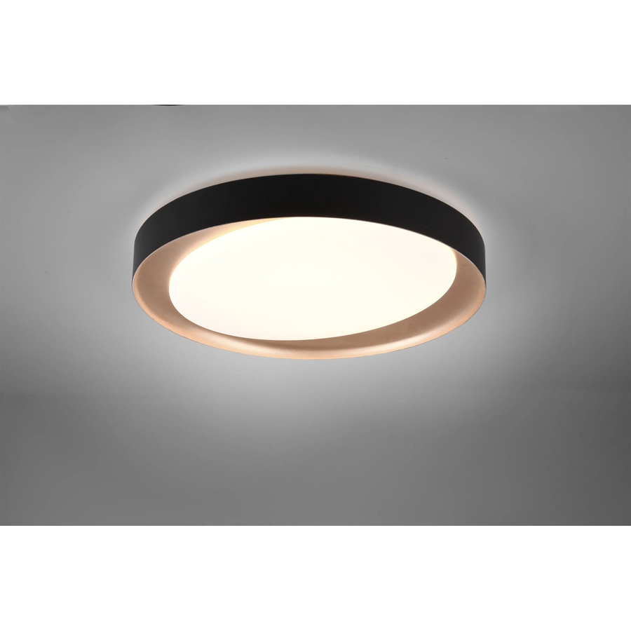 Reality LED-Deckenleuchte Zeta in Schwarz und Gold, dimmbar mit Fernbedienung, Durchmesser: 48 cm - Bild 2
