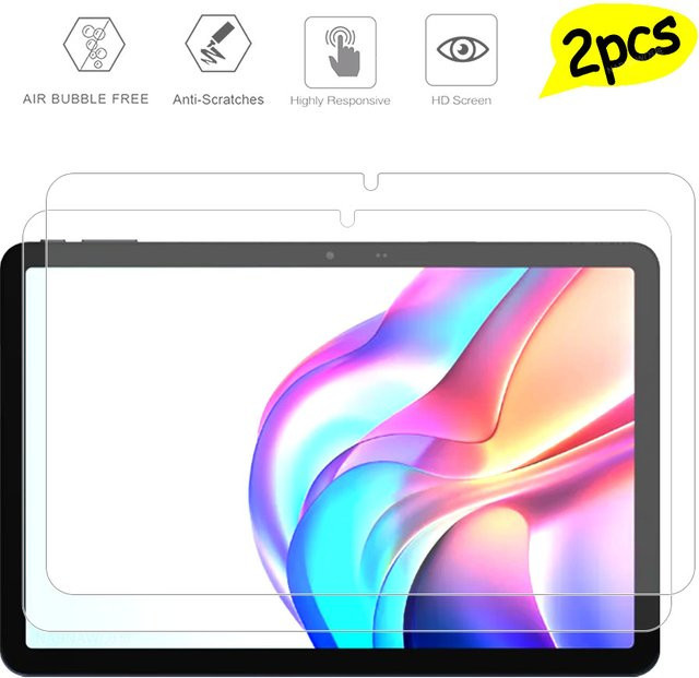 2 Stück kratzfeste Displayschutzfolien aus gehärtetem Glas für dein Tecno MEGAPAD 11 Tablet in Transparent - Bild 1