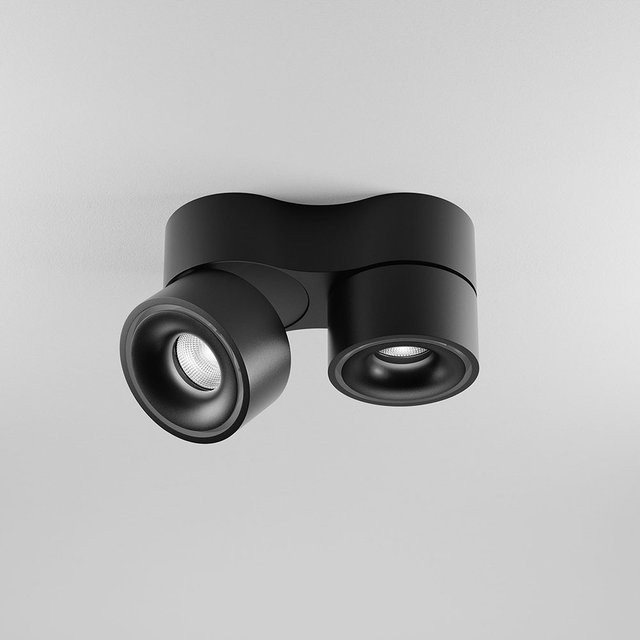 DLS Lighting Clippo Duo LED-Wand- und Deckenstrahler in Schwarz, dimmbar und verstellbar mit warmweißem Licht (3000K) - Bild 1
