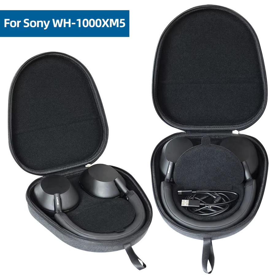 Hartschalenetui für Sony WH1000XM6 WH1000XM5 WH1000XM4, EVA-Tragetasche und Reiseschutzhülle für Kopfhörer in Orange - Bild 4