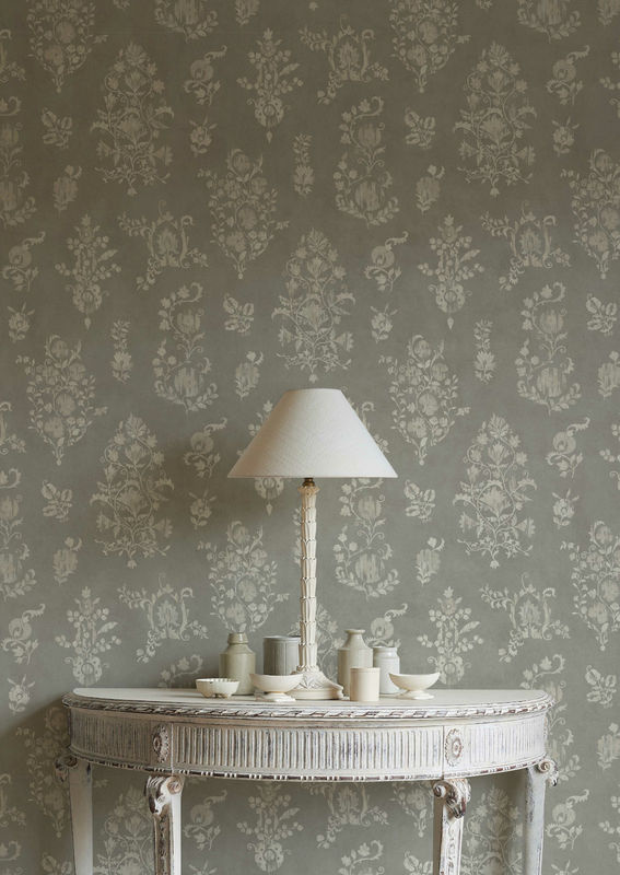 Lewis & Wood Tapete Sicilia in Grau mit floralem Vintage-Botanical-Design aus Vlies, Breite: 134 cm - Bild 2