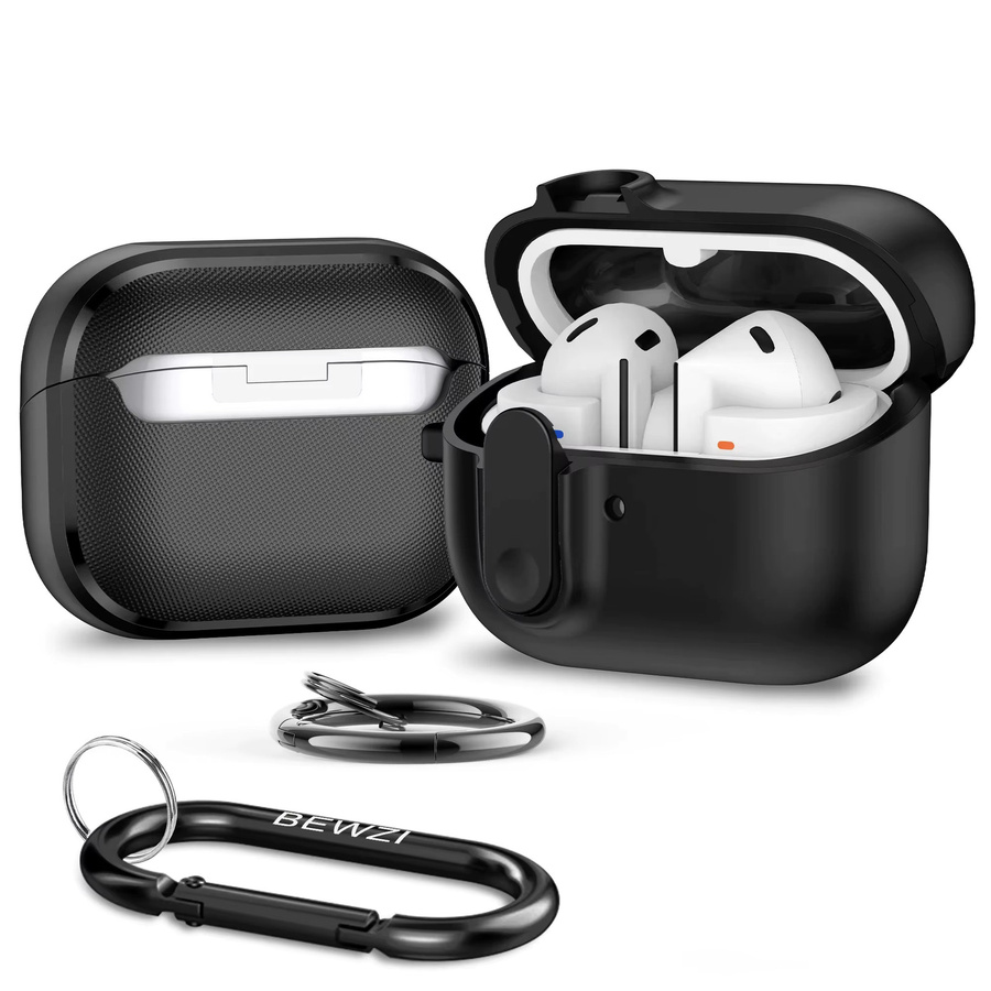 Samsung Galaxy Buds3 Pro / Buds3 / Buds3 FE Schutzhülle Vogue in Grau mit Druckknopfschalter und kratzfestem Design - Bild 6