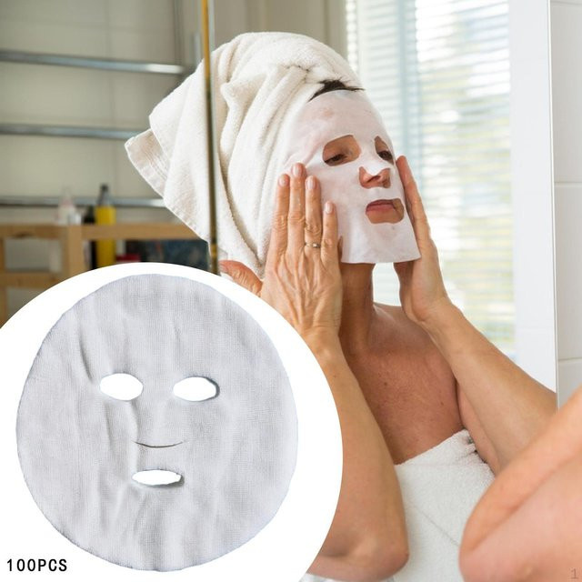 100 Stück Mull Gesichtsmasken Pads, Baumwolle, Unisex - Bild 1