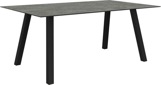 Stern Tisch Interno aus Aluminium in Anthrazit mit Silverstar 2.0 Flint Tischplatte, B/T: 180 x 100 cm - Bild 1