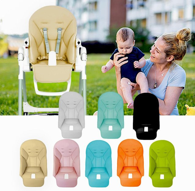 Peg Perego Baby-Esszimmerstuhl Sitzkissen aus PU-Leder in Schwarz für Siesta, Zero3, Baoneo und Kosmic sowie Jané Modelle - Bild 1