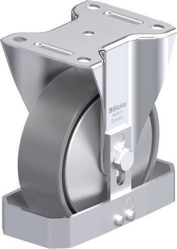 Blickle Stahlblech-Bockrolle B-PO 150G-ELS-FA-FS in Grau mit Kunststoffrad, Durchmesser: 150 mm, Tragfähigkeit: 400 kg - Bild 1