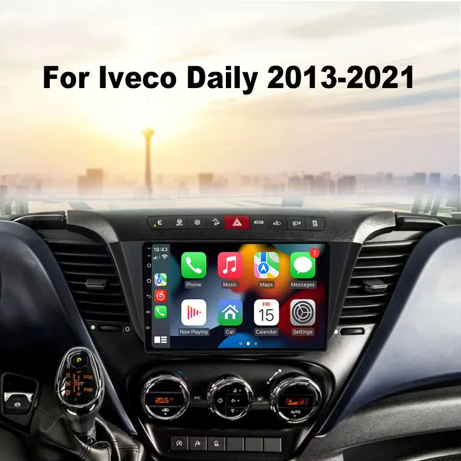 Junda Navi Android 16 Autoradio mit 360-Grad-Kamera, WIFI und 4G für Iveco Daily 2013-2021, Multimedia-Player mit Carplay, GPS und Stereo in Schwarz - Bild 2