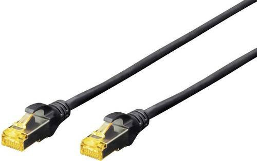 DIGITUS Patchkabel CAT 6A S/FTP Ethernet LAN in Schwarz und Gelb - Bild 1
