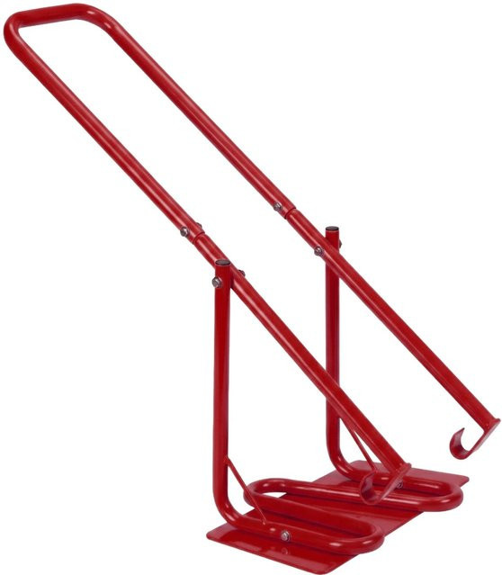 Manuelle Müllpresse aus Stahl von Relaxdays in Rot, pulverbeschichtet, Höhe: 95 cm, Breite: 30 cm, Tiefe: 31 cm - Bild 1