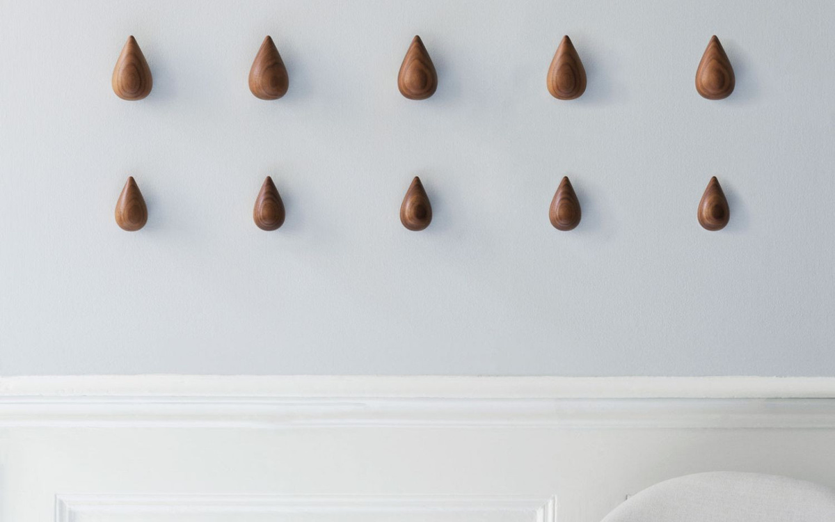 Normann Copenhagen Dropit Wandhaken aus Holz in Braun - Bild 2