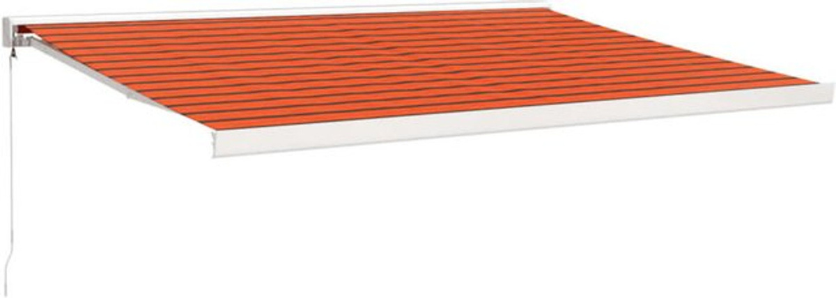 Vidaxl Markise einziehbar aus Aluminium und Polyester in Orange und Braun B: 4,5 m, T: 3 m - Bild 1