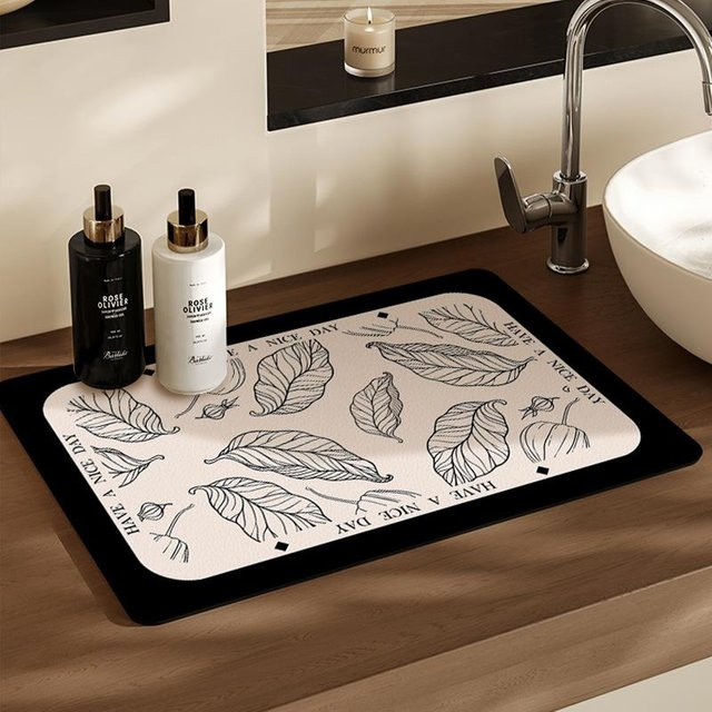 Saugfähige Abtropfmatte aus Kieselgur von Yiran Furniture für die Küchenarbeitsplatte, B/B: 40 x 30 cm - Bild 1