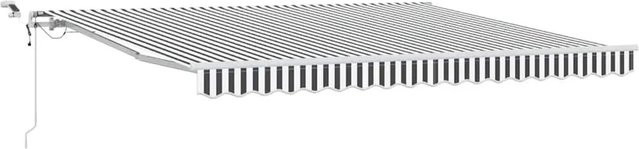 Automatische vidaXL Markise mit LED und Fernbedienung, Farbe: Anthrazit & Weiß, B/T: 400 x 300 cm - Bild 1