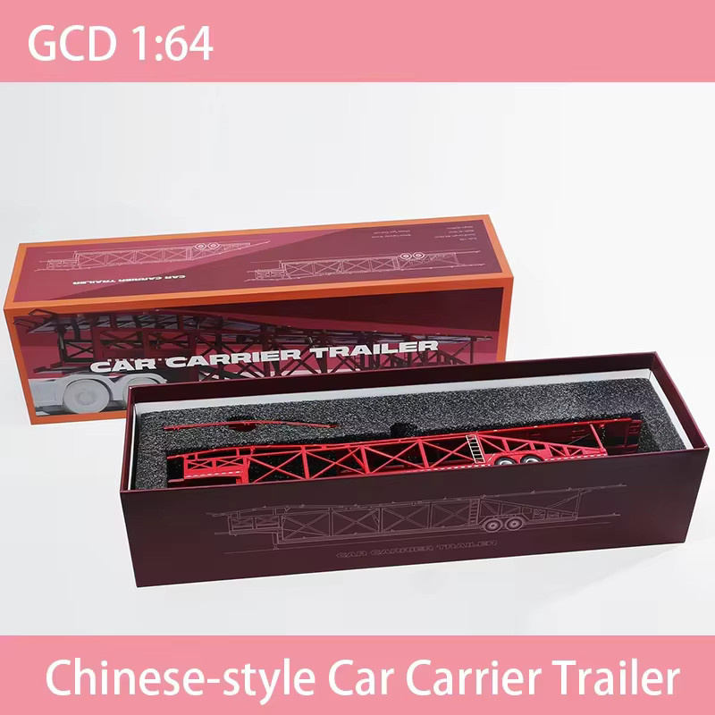 WELLY Chinesischer Autotransporter-Anhänger, Modell, 1:64 Maßstab, Metall - Bild 4