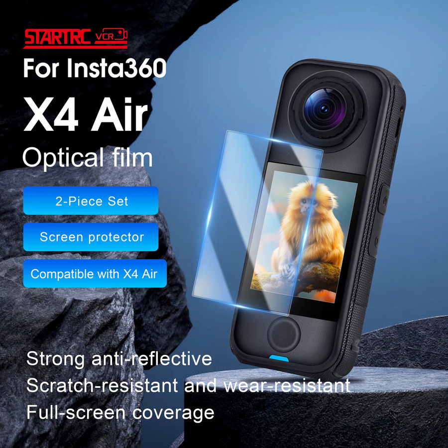 STARTRC Schutzfolie für Insta360 X4 Action-Kamera, hochtransparentes und kratzfestes Bildschirmzubehör in Transparent - Bild 2