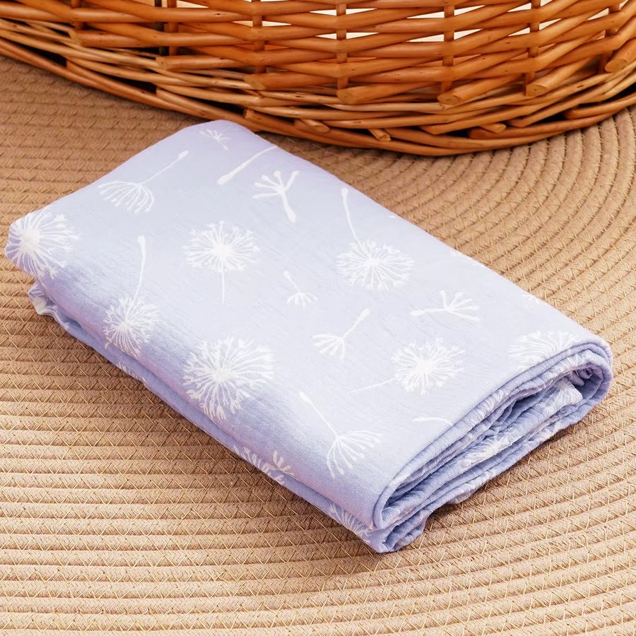Elinfant Musselin-Wickeldecke für Babys mit floralem Design - Bild 2