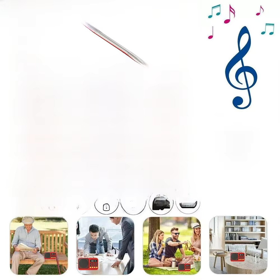 Tragbarer digitaler MP3 Player von occkic mit FM Radio, LED-Anzeige und USB-TF-Unterstützung, wiederaufladbar - Bild 7