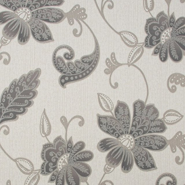 Boutique Vliestapete Juliet Smokey Quartz in Grau und Multicolour mit floralem Design, B: 0,52 m, L: 10,05 m - Bild 1