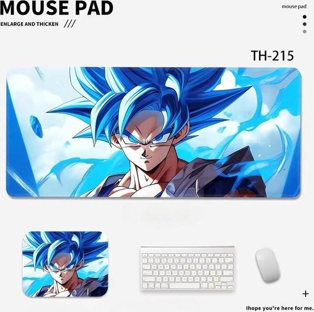 Bandai Dragon Ball Anime Mauspad aus Leder in Blau für Büro und Gaming - Bild 1
