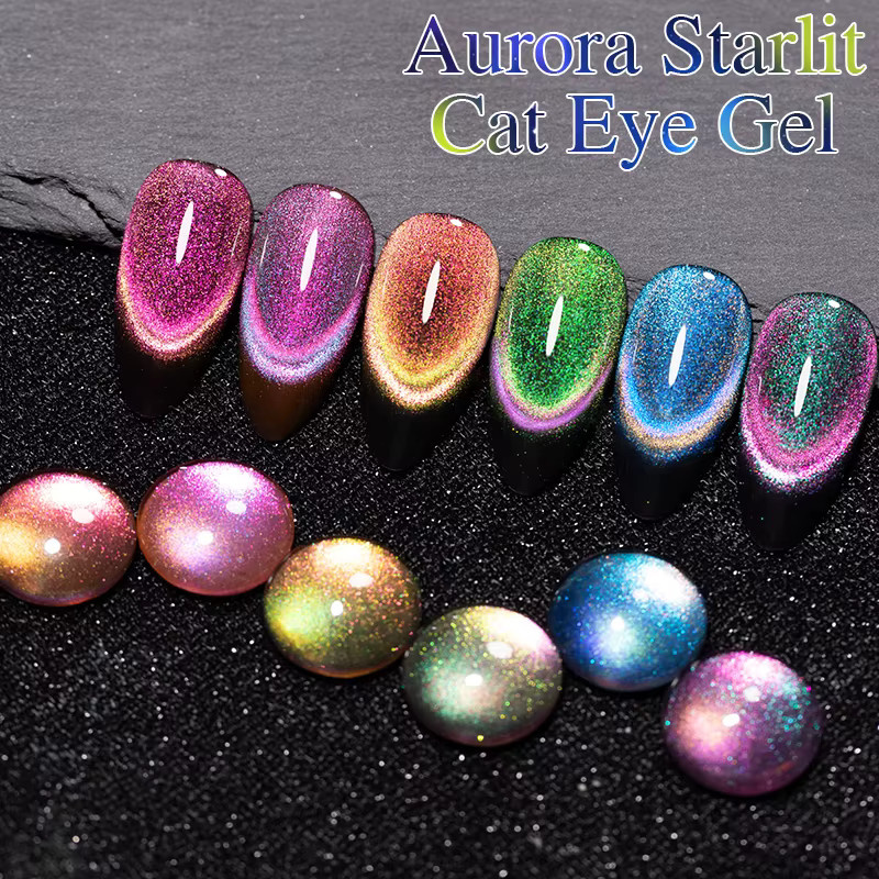 PUENTE Vibrant Starry Galaxy Cat Magnetischer Gel-Nagellack, 7,5 ml - Bild 6