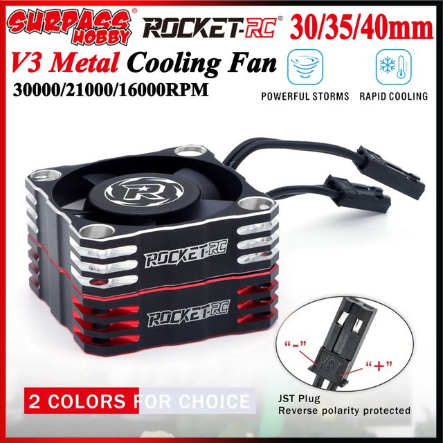 SURPASS HOBBY Rocket V3 Metall-Lüfter, Zubehör, 1:10, Rot - Bild 1