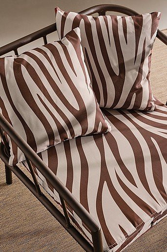 Jotex MENTON Kissen-Set für Sessel in Braun mit quadratischem Design und abnehmbarem Bezug - Bild 1