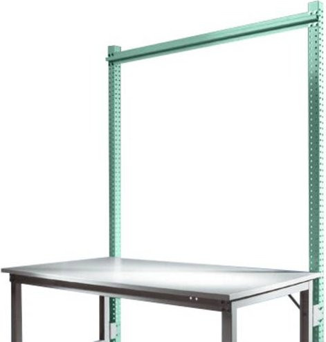 Manuflex Aufbauportal ZB3801.0001 ohne Ausleger für UNIVERSAL + PROFI Standard Grundtische, Nutzhöhe: 150 cm, Farbe: grau/grün - Bild 1