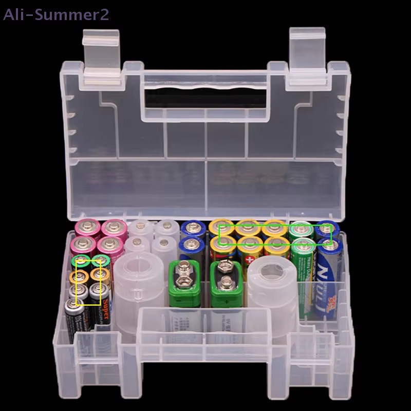Transparenter Kunststoff-Batteriekasten als Organizer für AA AAA C D und 9V Batterien - Bild 3