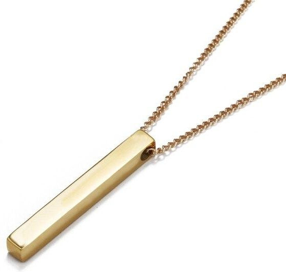 Luoler Halskette, Geometrisch, Gold, 50 cm, Unisex - Bild 1